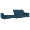 vidaXL 2-Seater Sofa Bed with Two Pillows Black Velvet
