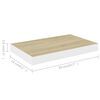 vidaXL Floating Wall Shelf Oak and White 50x23x3.8 cm MDF