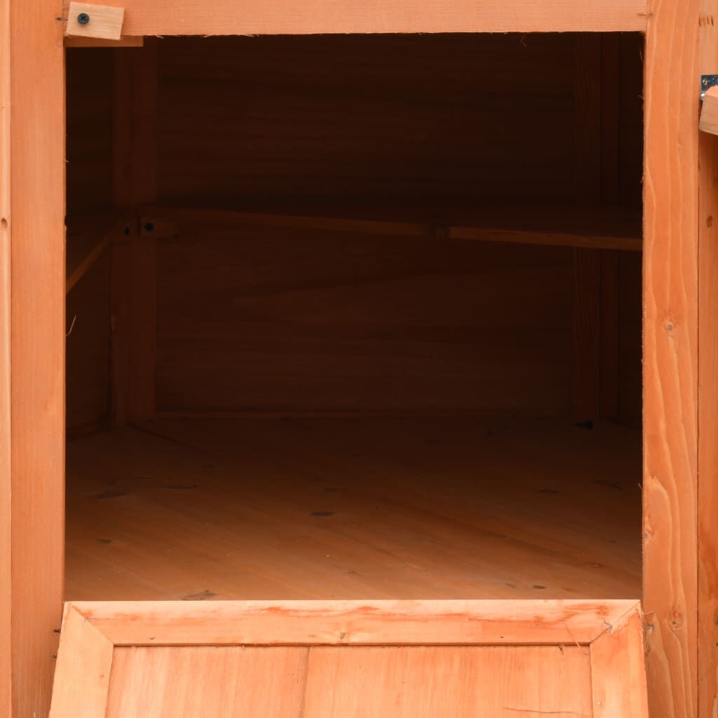 vidaXL Chicken Cage Solid Pine & Fir Wood 126x117x125 cm