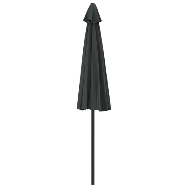 vidaXL Garden Parasol with Aluminium Pole Anthracite 270x144 cm Half