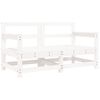 vidaXL Garden Chairs with Cushions 2 pcs White Solid Wood Pine