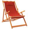 vidaXL Folding Beach Chairs 2 pcs Red Fabric