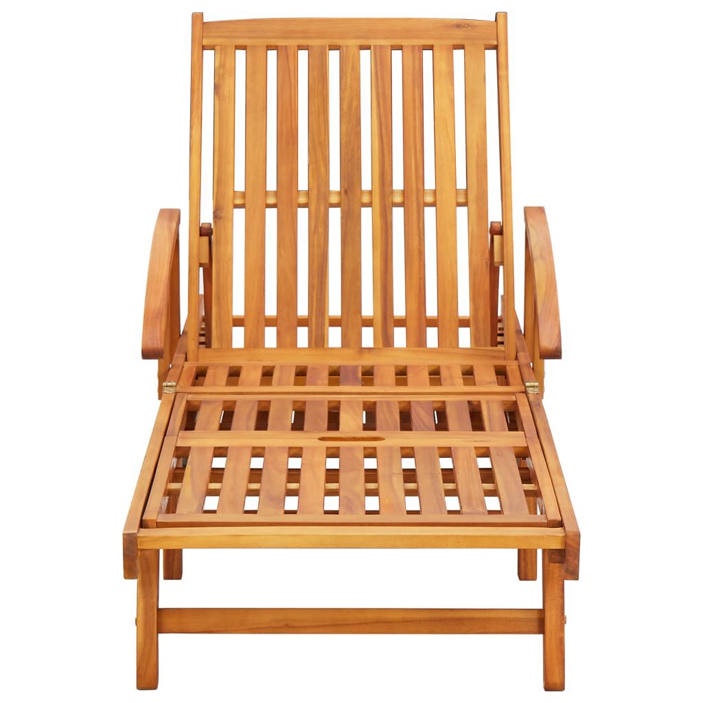 vidaXL Sun Loungers 2 pcs with Cushions Solid Wood Acacia