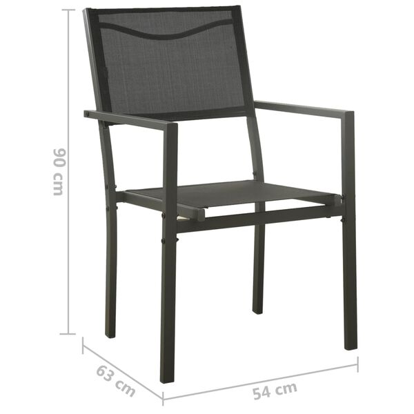 vidaXL 5 Piece Outdoor Dining Set Steel