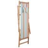 vidaXL Folding Beach Chair Fabric and Wooden Frame Multicolour