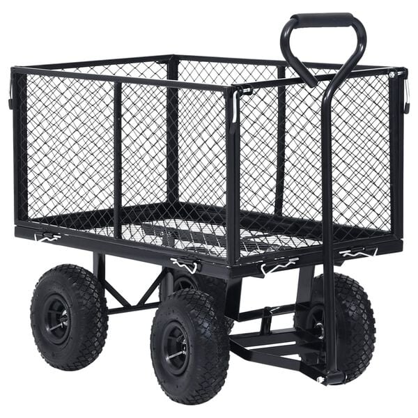 vidaXL Garden Hand Trolley Black 350 kg
