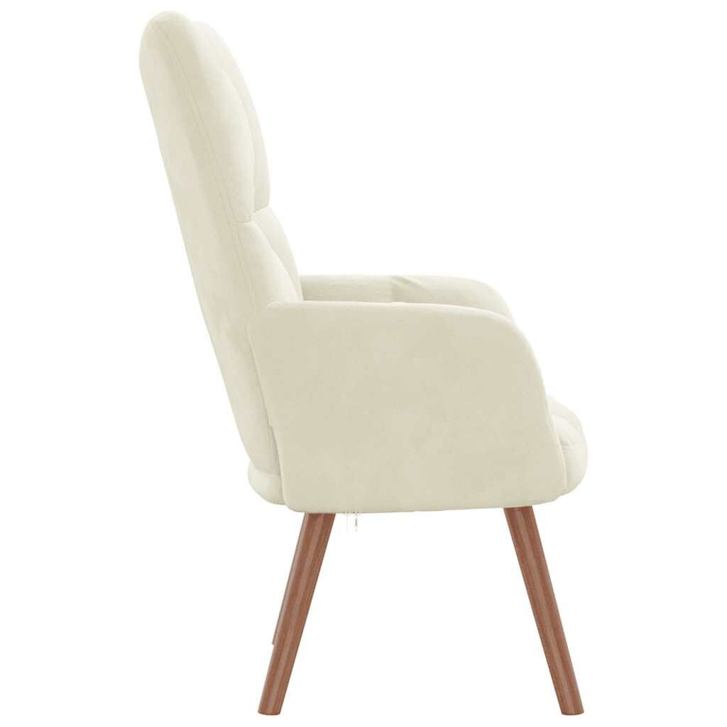 vidaXL Relaxing Chair Cream White Velvet