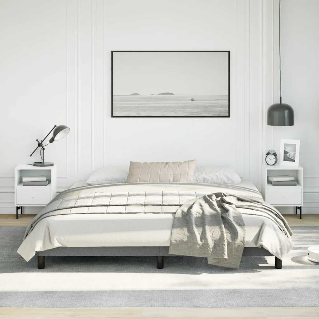 vidaXL Bed Frame without Mattress Dark Grey California King Fabric