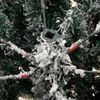 vidaXL Artificial Hinged Christmas Tree with Flocked Snow 150 cm