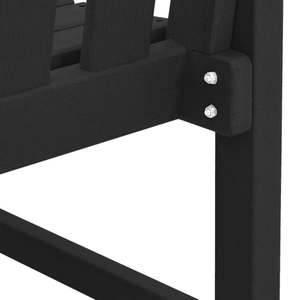 vidaXL Garden Bench Black 120 cm HDPE