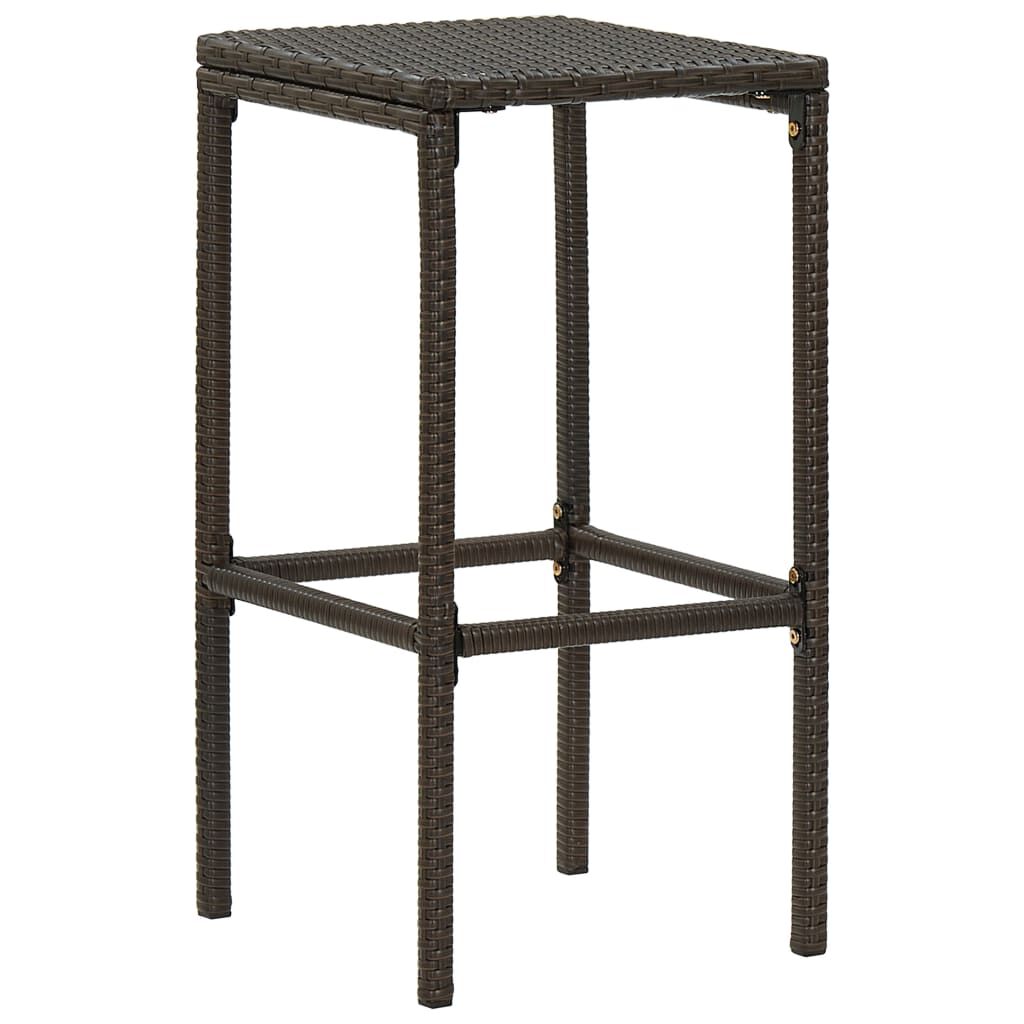 vidaXL 7 Piece Garden Bar Set with Cushions Brown