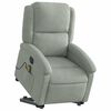 vidaXL Electric Stand up Massage Recliner Chair Light Grey Velvet