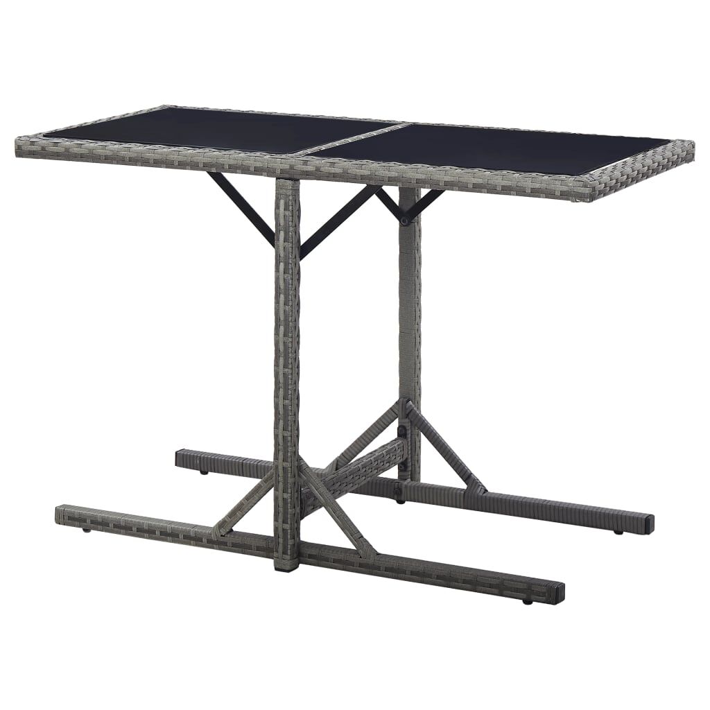vidaXL 3 Piece Garden Dining Set Black