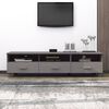 vidaXL TV Cabinet HAMAR Light Grey 158x40x40 cm Solid Wood Pine