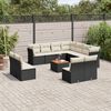 vidaXL 12 Piece Garden Sofa Set with Cushions Black Poly Rattan