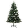 vidaXL Artificial Hinged Christmas Tree 300 LEDs & Flocked Snow 180 cm