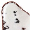 vidaXL Butterfly Chair Brown and White Real Cowhide Leather