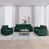 vidaXL 3 Piece Sofa Set Dark Green Velvet