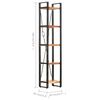 vidaXL 5-Tier Bookcase 40x30x180 cm Solid Acacia Wood