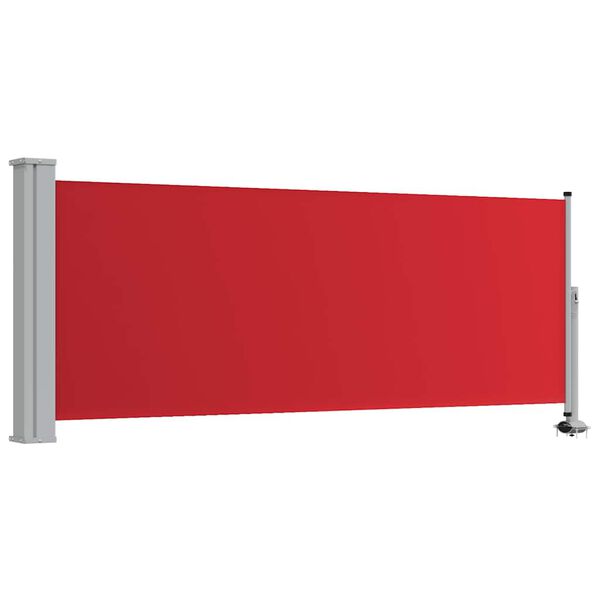 vidaXL Patio Retractable Side Awning 100x300 cm Red