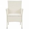 vidaXL Garden Chairs with Cushions 4 pcs Poly Rattan White