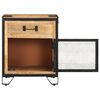 vidaXL Bedside Cabinet 43x30x51 cm Solid Rough Mango Wood