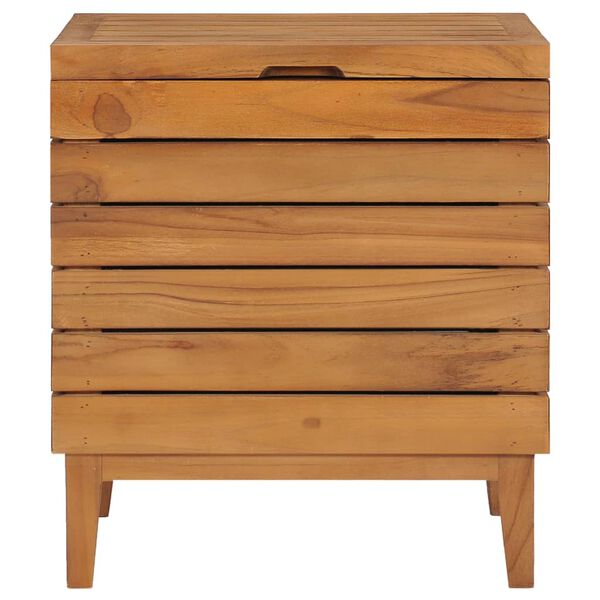 vidaXL Laundry Basket 40x30x45 cm Solid Teak Wood