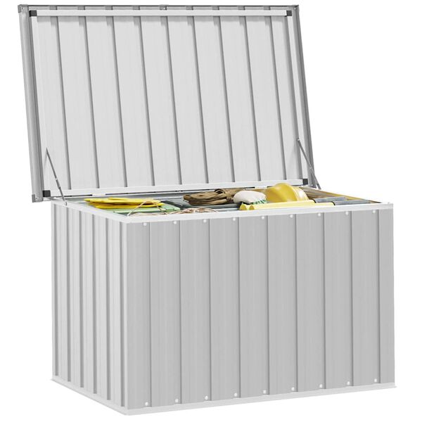 vidaXL Garden Storage Box Grey 109x67x65 cm