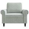 vidaXL Sofa Chair Light Grey 60 cm Velvet