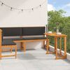 vidaXL Garden Bench Set 3 pcs Brown Solid Acacia Wood