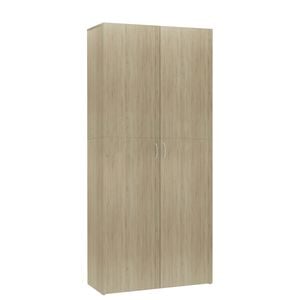vidaXL Shoe Cabinet Sonoma Oak 80x35.5x180 cm Engineered Wood