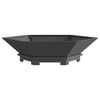 vidaXL Fire Pit Black 100 x 100 x 28 cm Steel