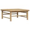 vidaXL 2 Piece Garden Lounge Set with Cream White Cushions Bamboo