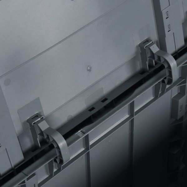 vidaXL Garden Storage Box 180L Grey PP Wood Look
