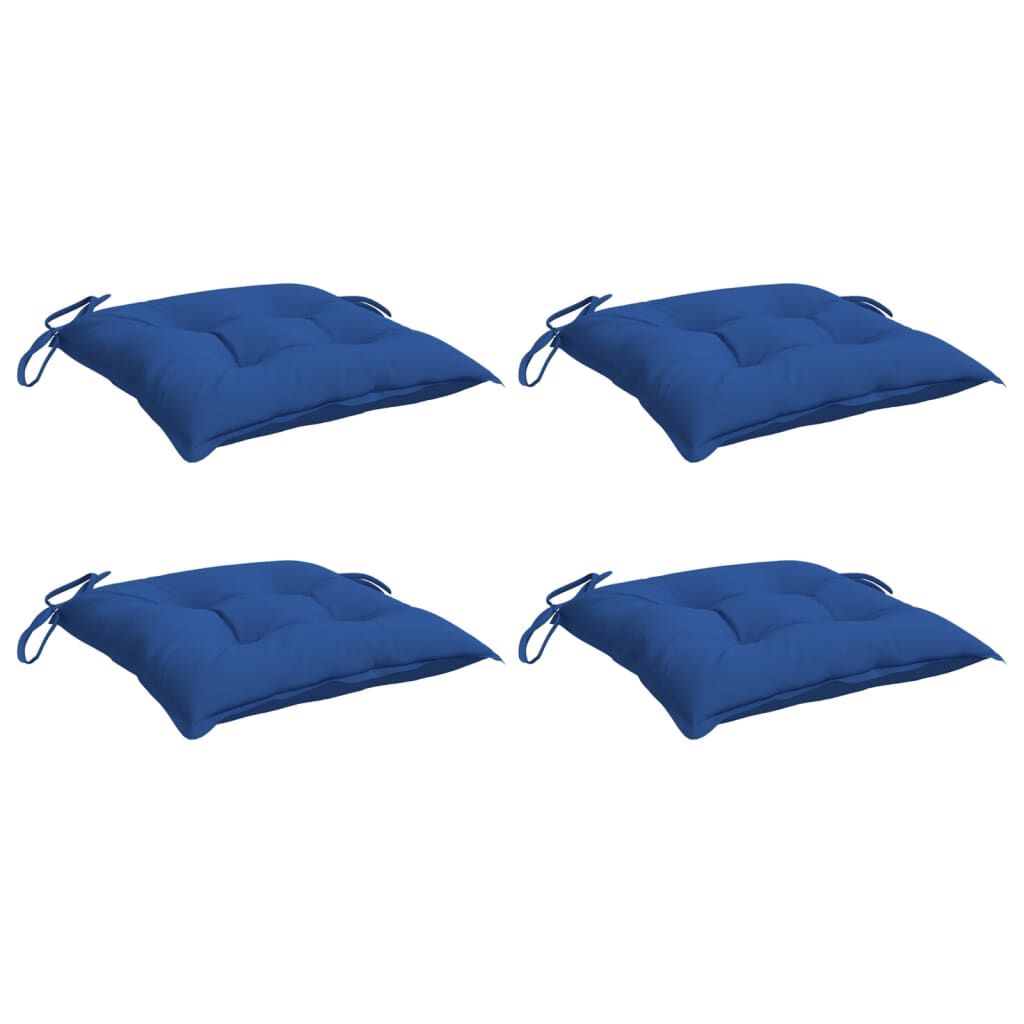 vidaXL Chair Cushions 4 pcs Blue 40x40x7 cm Oxford Fabric