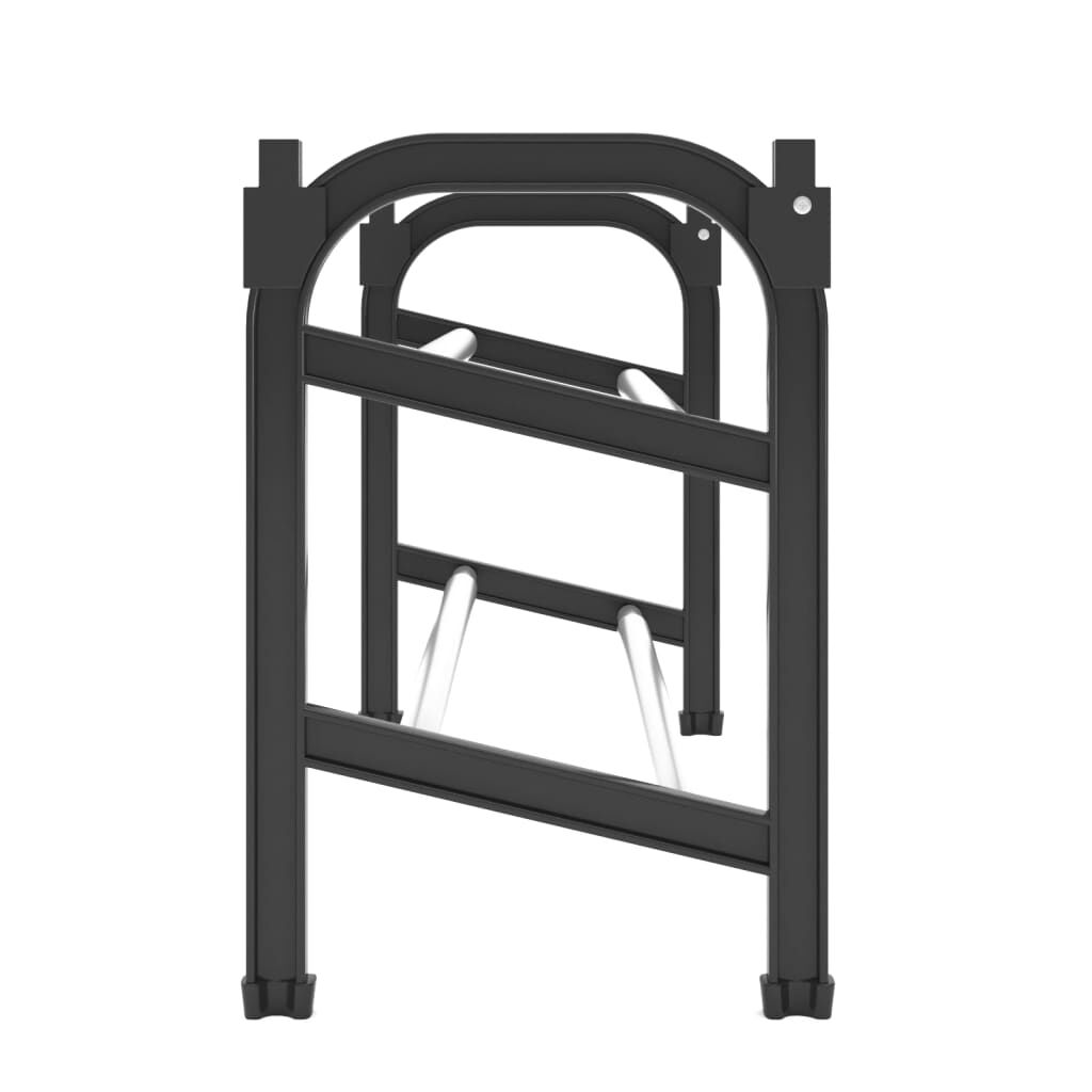 vidaXL Extendable Shoe Rack with 2 Shelves 119x24x37 cm