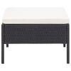 vidaXL 6 Piece Garden Lounge Set with Cushions Poly Rattan Black