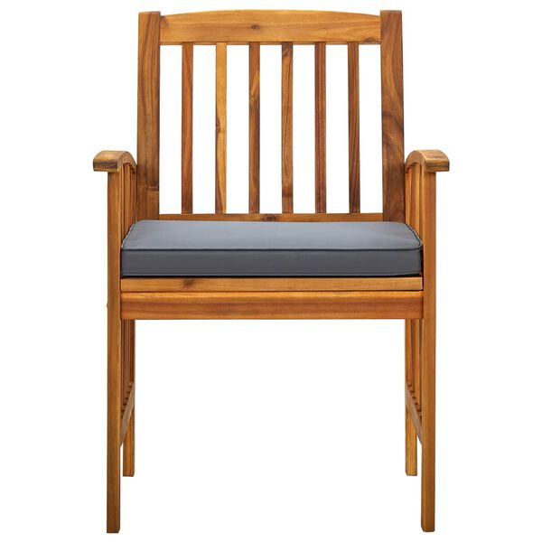 vidaXL Garden Dining Chairs 8 pcs with Cushions Solid Wood Acacia