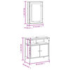 vidaXL 2 Piece Bathroom Furniture Set Smoked Oak Engineered Wood