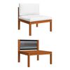 vidaXL 4 Piece Garden Lounge Set with Cushions Cream 63x63 cm