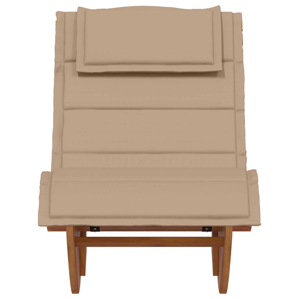 vidaXL Sun Lounger 2 pcs Brown 60 x 154 x 74cm Solid Acacia wood