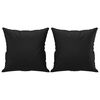 vidaXL 3 Piece Sofa Set with Pillows Black Faux Leather