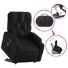 vidaXL Electric Stand up Massage Recliner Chair Black Faux Leather