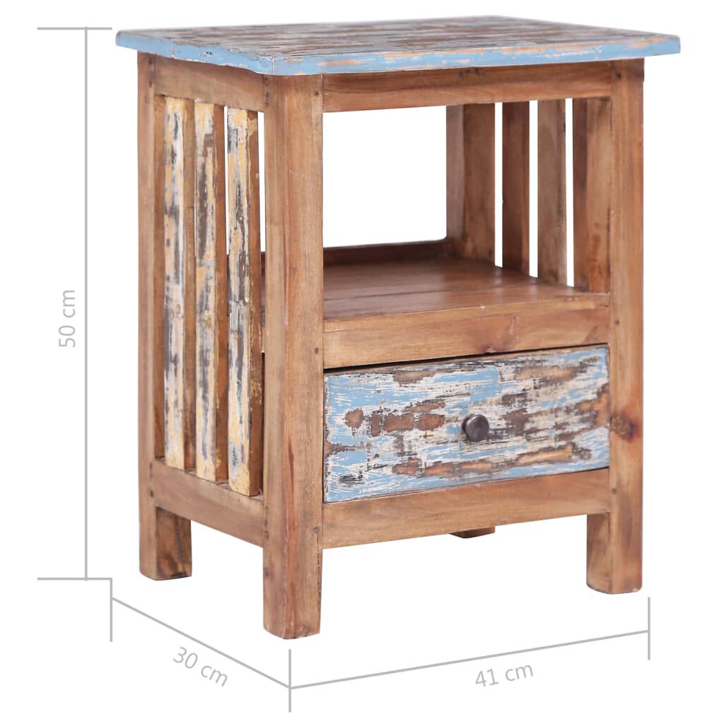 vidaXL Bedside Cabinet 41x30x50 cm Solid Mahogany Wood