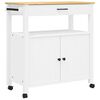 vidaXL Kitchen Trolley MONZA 84x40x90 cm Solid Wood Pine
