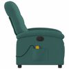 vidaXL Electric Massage Recliner Chair Dark Green Fabric