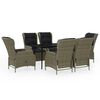 vidaXL 7 Piece Garden Dining Set Brown