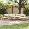 vidaXL Garden Sofa Set 4 pcs Brown and Cream