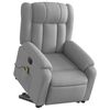 vidaXL Electric Stand up Massage Recliner Chair Light Grey Fabric
