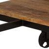 vidaXL Desk with Folding Stool Solid Mango Wood 115x50x76 cm